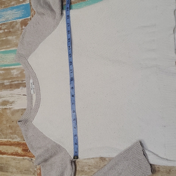 Madewell Province Cross Back Pullover Sweater in Colorblock - Picture 8 of 9